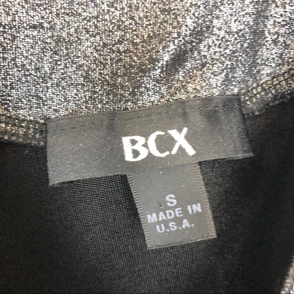 BCX - Dark Grey Metallic Silver Futuristic Shiny Vibrant Tank Top Women’s SZ S - Picture 5 of 8